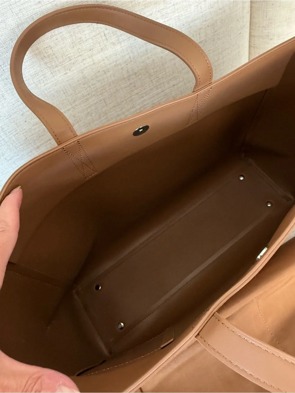 CALPAK Haven 16 Laptop Tote Bag Toffee Brown Tan Work Travel Commuter Office